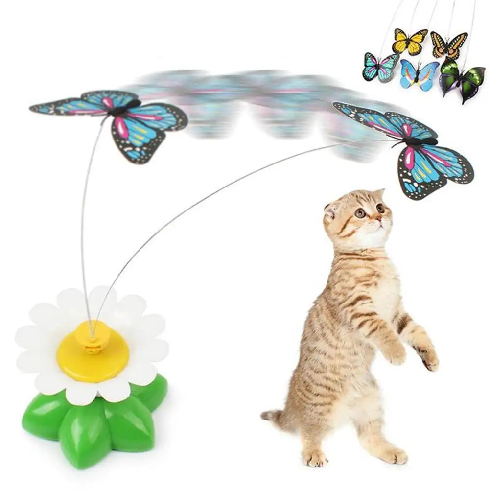 Interactive Cat Toy Automatic Rotating Flying Butterfly